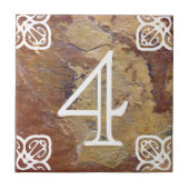 House Number - Spaans wit op de late kant Tegeltje (Voorkant)