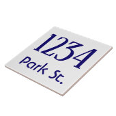 House Number with Street Ceramic Tile Tegeltje (Zijkant)