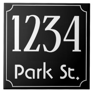 House Number with Street Tegeltje