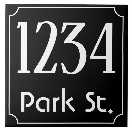 House Number with Street Tegeltje (Voorkant)