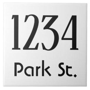 House Number with Street Tegeltje