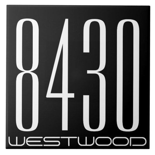 House Number with Street Tegeltje (Voorkant)