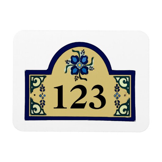 House Numbers Change Text Magneet (Horizontaal)