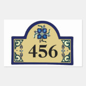 House Numbers Change Text Rechthoekige Sticker (Voorkant)