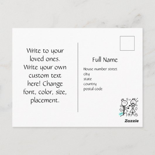 House of Cards Customized Postcard Briefkaart (Achterkant)