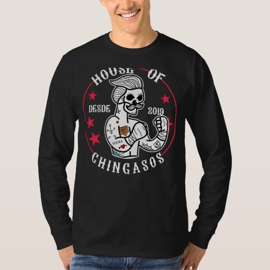 House of Desde Chingasos 2019 Funny Boxing T Shirt (Voorkant)