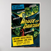 House of Dracula 1945 Vampire  Movie Poster (Voorkant)