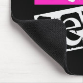 House of Rebeldom: Roze Rebel in Black Mousepad Muismat (Hoek)