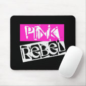 House of Rebeldom: Roze Rebel in Black Mousepad Muismat (Met muis)