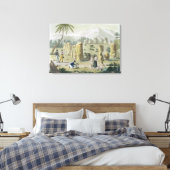 "House of the Ancients", eiland Tinin, bord 3 Canvas Afdruk (Insitu (Slaapkamer))
