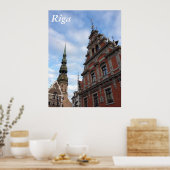 House of the Blackhead. Riga, Letland Poster (Keuken)