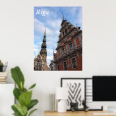 House of the Blackhead. Riga, Letland Poster (Thuiskantoor)