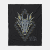 HOUSE OF THE DRAGON | Balerion Skull Diamond Crest Fleece Deken (Voorkant)