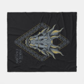 HOUSE OF THE DRAGON | Balerion Skull Diamond Crest Fleece Deken (Voorkant (Horizontaal))