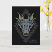 HOUSE OF THE DRAGON | Balerion Skull Diamond Crest Kaart (Gele Bloem)