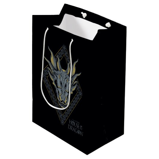 HOUSE OF THE DRAGON | Balerion Skull Diamond Crest Medium Cadeauzakje (Voorkant Gekanteld)