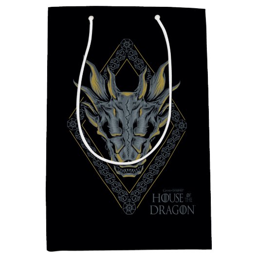 HOUSE OF THE DRAGON | Balerion Skull Diamond Crest Medium Cadeauzakje (Voorkant)