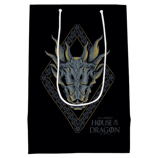HOUSE OF THE DRAGON | Balerion Skull Diamond Crest Medium Cadeauzakje (Achterkant)