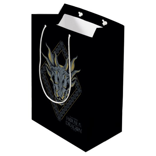 HOUSE OF THE DRAGON | Balerion Skull Diamond Crest Medium Cadeauzakje (Achterkant Gekanteld)
