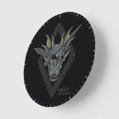 HOUSE OF THE DRAGON | Balerion Skull Diamond Crest Ronde Klok (Hoek)