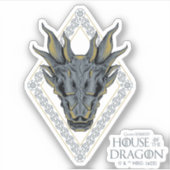 HOUSE OF THE DRAGON | Balerion Skull Diamond Crest Sticker (Voorkant)
