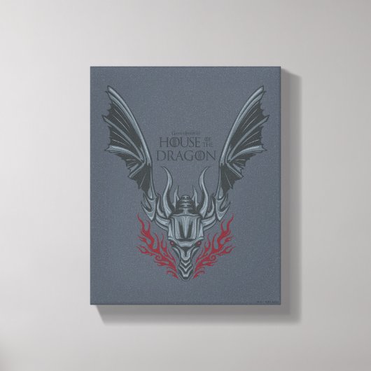 HOUSE OF THE DRAGON | Fire-Breathing Dragon Head Canvas Afdruk (Voorkant)