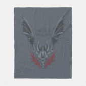HOUSE OF THE DRAGON | Fire-Breathing Dragon Head Fleece Deken (Voorkant)