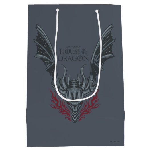 HOUSE OF THE DRAGON | Fire-Breathing Dragon Head Medium Cadeauzakje (Achterkant)