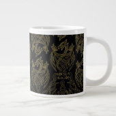 HOUSE OF THE DRAGON | Gold Filigree Dragon Pattern Grote Koffiekop (Rechts)