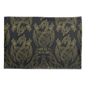 HOUSE OF THE DRAGON | Gold Filigree Dragon Pattern Kussensloop (Achterkant)