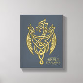 HOUSE OF THE DRAGON | Golden Filigree Dragon Crest Canvas Afdruk (Voorkant)