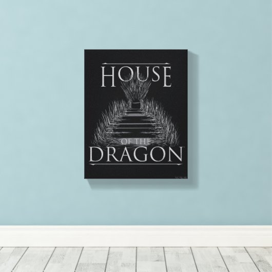 HOUSE OF THE DRAGON | Iron Throne Graphic Canvas Afdruk (Insitu (Houten vloer))