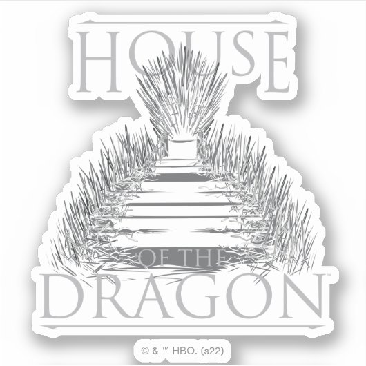 HOUSE OF THE DRAGON | Iron Throne Graphic Sticker (Voorkant)