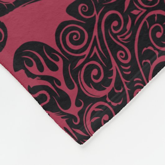 HOUSE OF THE DRAGON | Red Dragon Filigree Pattern Fleece Deken (Hoek)