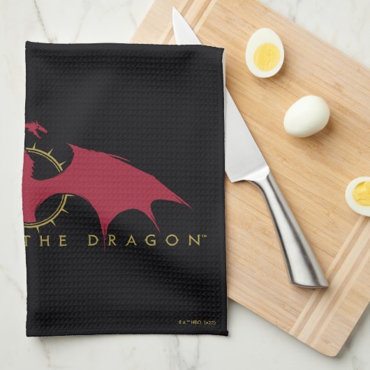 HOUSE OF THE DRAGON | Red Dragon Graphic Theedoek (Quarter Fold)