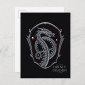 HOUSE OF THE DRAGON | Silver Dragon Crest Briefkaart (Voorkant / Achterkant)