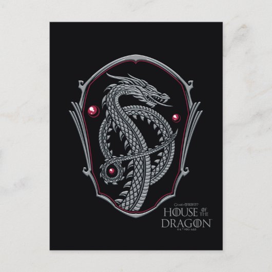 HOUSE OF THE DRAGON | Silver Dragon Crest Briefkaart (Voorkant)