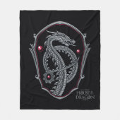 HOUSE OF THE DRAGON | Silver Dragon Crest Fleece Deken (Voorkant)