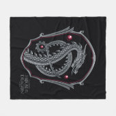 HOUSE OF THE DRAGON | Silver Dragon Crest Fleece Deken (Voorkant (Horizontaal))