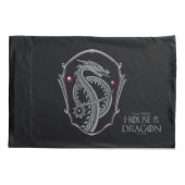 HOUSE OF THE DRAGON | Silver Dragon Crest Kussensloop (Achterkant)