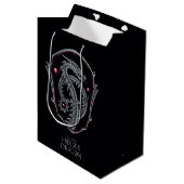 HOUSE OF THE DRAGON | Silver Dragon Crest Medium Cadeauzakje (Voorkant Gekanteld)