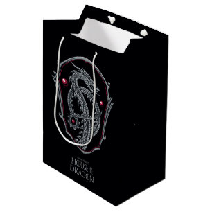 HOUSE OF THE DRAGON   Silver Dragon Crest Medium Cadeauzakje