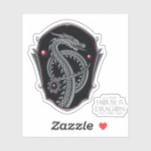 HOUSE OF THE DRAGON | Silver Dragon Crest Sticker (Vel)