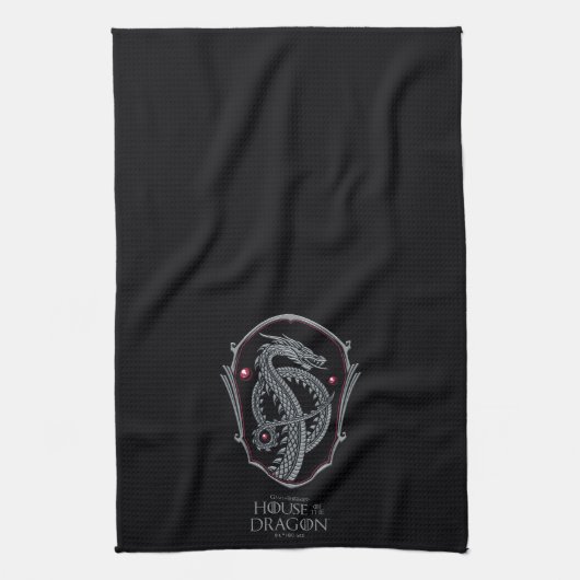 HOUSE OF THE DRAGON | Silver Dragon Crest Theedoek (Verticaal)