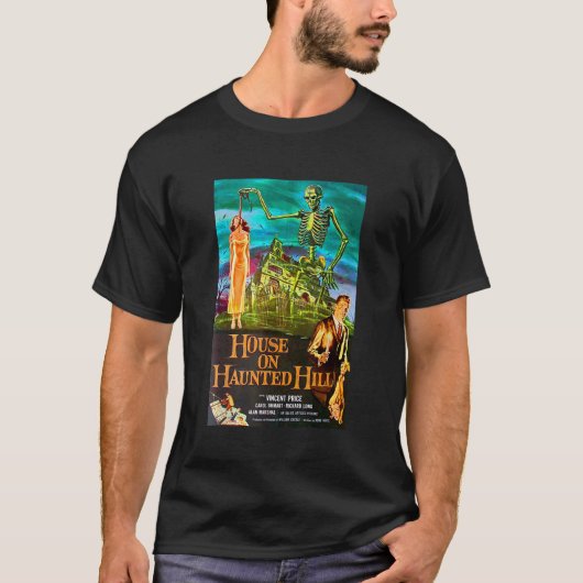 House on Haunted Hill Horror Film T-shirt (Voorkant)