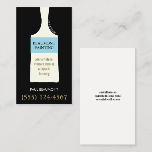 House Painter Brush Visitekaartje (Voorkant / Achterkant)