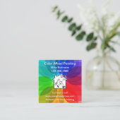 House Painter Color Wheel Theme Vierkante Visitekaartje (Staand voorkant)