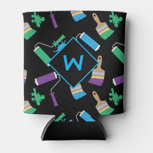 House Painter Decorator Gepersonaliseerde Monogram Blikjeskoeler (Voorkant)