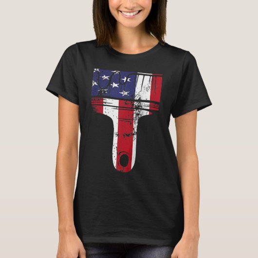House Painter Decorator Paint Brush American Flag T-shirt (Voorkant)