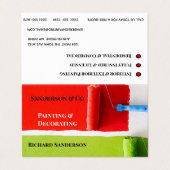 House Painter Decorator Paint Roller Professional Visitekaartje (Buitenkant ongevouwen)